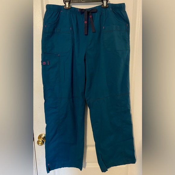 EUC Spread Good Cheer! Dark Aqua Teal Pants - Picture 1 of 10